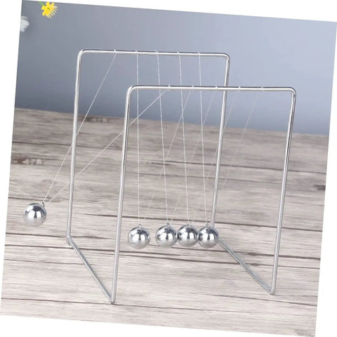 Pendulum Dynamics Energy Balance Desktop Decor Kit For Home School Physics Learning Hands On Educational Tool in silver metal frame