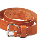 Straight Up Premium Leather Belt With A Smooth Rolling Buckle For Heavy Duty Comfort And Clean Fit Style At Two Inches Wide By Forty Eight Inches Long For Maximum Flex And Daily Grind, showing full grain leather and smooth roller clasp.