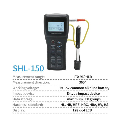 Sl 150 Digital Leeb Hardness Tester Meter And Heavy Duty Durometer Gauge For Steel And Metal Alloys with LCD display.
