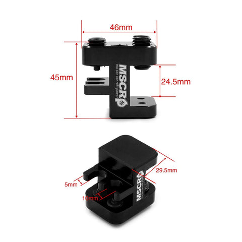 Clip Style Master Link Press Tool For Motorcycle Chains 520 525 530 Aluminum Alloy Construction Easy On Off Master Link Plates Fits All 5 Series Chains Not Ideal For 530 Install Without Light Grinding Adjustment, black dimension view