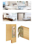 No Nonsense Heavy Duty Bed Rail Brackets Kit With Rock Solid Wood Frame Connectors Plates And Mounting Screws Set Of 4 close-up of connectors on wooden bed frame