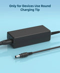 AC Power Adapter For Korg KROME 73 Keyboard And Music Workstation with rounded charging tip, black casing