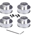40 Tooth GT2 Timing Belt Pulley Set For 6mm Width Belts With 5mm Bore Aluminum 40T Pulleys For 3D Printer And CNC Machines 4 Pieces