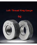 Left Metric Fine Tooth Thread Ring Gauge for Internal Threads with M10 6g marking, precision measuring tool in GR15 steel.