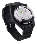Lightweight Tactical Wrist Compass For Outdoor Survival And Hiking Gear Must Have Camping Tool For Navigation Adventure Travel Fishing And Hunting Accessories In Black Band showing compass face and rubber strap