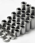 Built Tough Mild Steel Spacer One Inch Outer Diameter Round Standoff Bushing Unthreaded Plain Finish Inside Diameter One Half Inch Fits Half Inch Bolts Or M12 Half Inch Long Five Pack For Durable Metalwork And DIY Hardware Projects stacked spacers