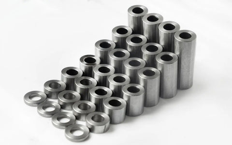 Built Tough Mild Steel Spacer One Inch Outer Diameter Round Standoff Bushing Unthreaded Plain Finish Inside Diameter One Half Inch Fits Half Inch Bolts Or M12 Half Inch Long Five Pack For Durable Metalwork And DIY Hardware Projects stacked spacers