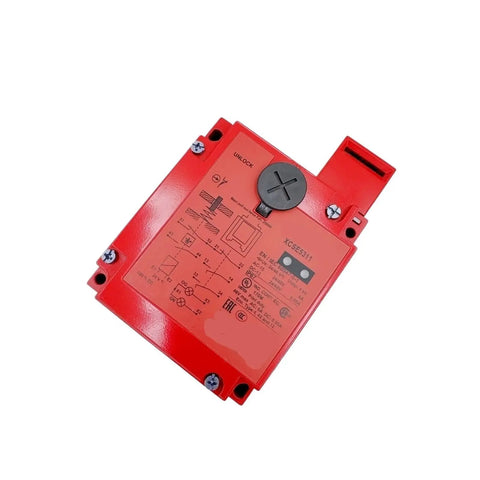 Boss Grade Heavy Duty Industrial Safety Door Switch with Insert Solenoid Guard Lock, red single safety switch, plug and play replacement.