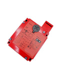 Heavy Duty Workhorse Industrial Safety Door Lock With Insert Solenoid Guard Switch Bulletproof Build XCSE7311, red solenoid guard switch.