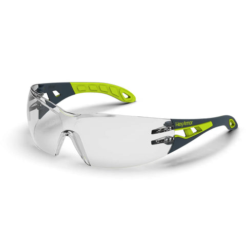 Clear Safety Specs With Anti Fog Coating Rimless Wraparound Lenses Scratch Resistant Metal Free ANSI Z87 Certified 100 Percent UV Protected Unisex Eyewear For Men And Women All Day Comfort And Wide Field Of Vision