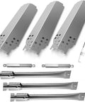 Replacement Burner And Heat Plate Kit For Classic 360 Three Burner Gas Grill Easy Install and Durable Stainless Plates