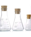 Must Have Three Piece Glass Erlenmeyer Flask Set With Rubber Stoppers And Precise Scales Borosilicate Lab Flasks In 250ml 150ml And 50ml