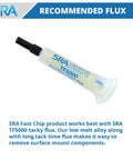 Low Melting SMD IC Removal Alloy For Rework In 6.5 Inch Length Pieces next to SRA TF5000 flux, ideal for surface mount repairs