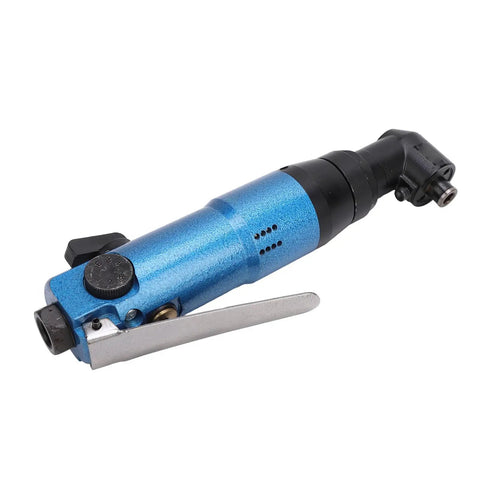 Heavy Duty Right Angle Air Grinder Pulling Nine Thousand Rpm For Fast Glass Grinding And Ceramic Prepping with blue metal finish.