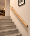 Real Deal Pine Wood Stair Handrail With Smooth As Butter Grip And Rock Solid Metal Brackets Guaranteed Indoor Guardrail Kit, 5cm diameter.
