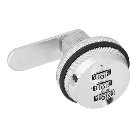 Combination Cam Lock With 3 Digit Password For Drawers Cabinets And Letter Boxes Made From Zinc Alloy Steel Durable Security With No Fuss Easy Setup Instructions Silver Finish