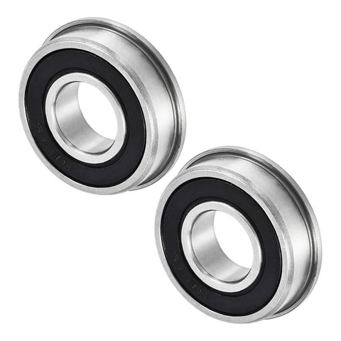 2 Pack FR8-2RS Flanged Ball Bearings 1/2 x 1-1/8 x 5/16 In Double Rubber Shielded Chrome Steel GCr15 Heavy Duty Workhorse