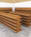 Rock Solid Five Tier Storage Shelves Double Sided Adjustable Metal Shelving Unit in spacious layout for efficient garage organization.