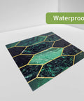 Emerald Holographic Hexagon Peel And Stick Backsplash Tiles Art Deco Self Adhesive PVC Wall Tiles, waterproof detail