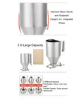 Heavy Duty Pneumatic Stucco Cement Sprayer Hopper With Stainless Steel Body, 3.5L capacity and 6 nozzles for varied applications.