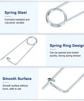 8 Pack Brooch Shape Cotter Pins With Quick Lock Fasteners 2x45mm Spring Steel Pins; corrosion-resistant and smooth surface features