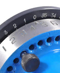 Close-up of Indexing Spin Jig With ER32 Collets And Wrench Pro Grade Shop Ready Workholding Fixture dial showing degrees.
