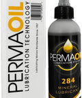 Premium Electric Motor Bearing Oil To Quiet Stubborn Squeals Free Up Lazy Starts While Keeping Bushings Running Smooth As Butter Against Rust And Corrosion In A Compact Four Ounce Vial next to a label with lubrication technology.
