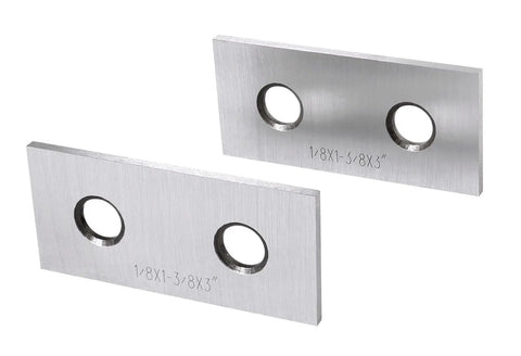 Pro Grade One Eighth Inch Thick Precision Parallel Sets, Ten Pairs, Three Inch Length, Hardened Alloy Steel, Two Holes In Each Parallel