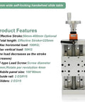 Kickass T Type Digital Manual Z Axis Linear Actuator With Sleek Built In Display Smooth Self Locking Guide Rail Heavy Duty 100Mm Width Slide Stage For Serious Makers, handwheel slide table with display and features.