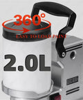 Heavy Duty 1600W Airless Paint Sprayer With Two Liter Tank And Five Meter Hose Three Adjustable Speeds High Pressure Electric Spray Gun close-up of 2L paint container.
