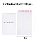 Six By Nine Catalog Envelopes Self Seal White For Mailing Documents Photos Invoices Invitations And Storage In Office Or Home Use