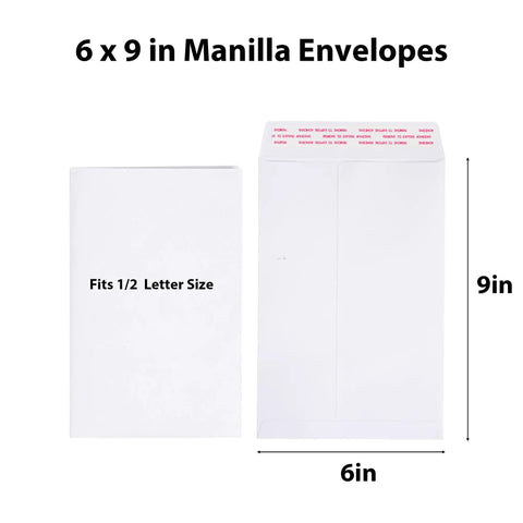 Six By Nine Catalog Envelopes Self Seal White For Mailing Documents Photos Invoices Invitations And Storage In Office Or Home Use