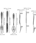 Chrome Plated Cabinet Handles And Drawer Pulls 3 Piece Set For Kitchen Cabinets Wardrobe And Furniture Replacement With Single Hole Modern Hardware Pulls In European Style shown with dimensions