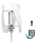 Vertical Wind Turbine Generator Kit 600W 24V With Charge Controller For Marine RV Home Use Low Noise Operation Easy Install Hybrid Solar Wind System On The Go Power