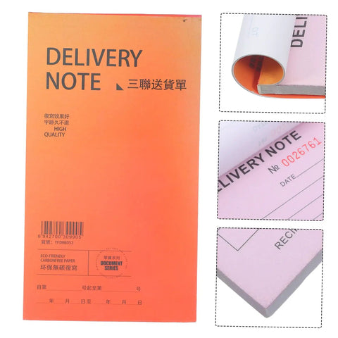 Carbon Copy Receipt Book For Small Biz 3 Part Invoice Pad With Simple Design And Clear Legibility Lightweight Order Receipt Book for delivery note use