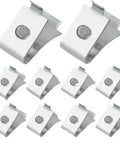 Heavy Duty Stainless Steel Shelf Brackets No Wobble For Cabinets And Glass Shelves, 100/300/500 pack, multiple angled views