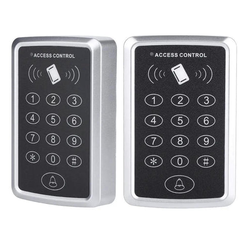 Door Access Control Keypad Plug And Play Standalone RFID Reader With Password And 5 Keyfobs Included For Home Security And Gate Opener