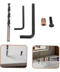 Wood Furniture Threaded Inserts Kit With Bolts Nuts Wrenches And Drill Bit 50 Piece Metal Connector Hardware Set displayed