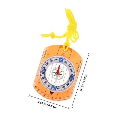 Orienteering Compass With Luminous Pointer And Ruler For Hiking Camping And Backpacking Acrylic Outdoor Navigation Tool Portable Survival.