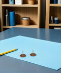Top Tier Round Cap Roofing Nails With Insulation Washers Brown House Wrap Fasteners For Felt Foam Board And Weather Guard Sheathing 200 Piece Kit on a blue sheet.