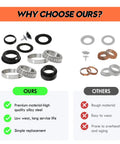Comparison of upgraded fork headset bearing kit for Light Bee X S Sur Ron electric dirt bike, high-quality vs rough materials