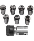 Pro Grade ER11 Collet Set Seven Sizes From 1mm To 7mm With Spring Collets Includes 5mm Shaft Holder for CNC