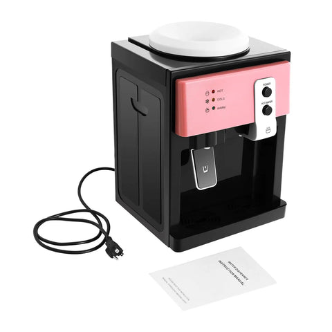 Top Loading Water Dispenser With 3 Temperature Settings, Countertop Electric Hot And Cold Water Cooler For Home And Office In Pink