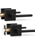 Privacy Door Levers Two Pack Black Heavy Duty Interior Door Handles For Bed And Bath Keyless Locksets Reversible