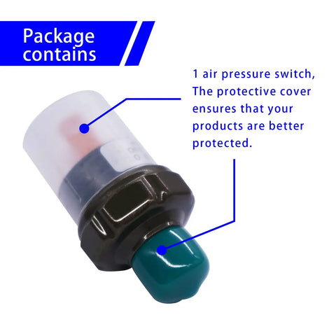 70-100 PSI Air Pressure Switch 1/4 Inch NPT Thread for DC 12V/24V or AC 110V-240V, black sensor with protective cover