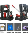 Heavy Duty 14000 PSI Hydraulic Heat Press Machine 110V With 5x5 Inch Swing Arm Digital LCD Display Timer And Temperature Controller Dual Insulated Aluminum Heating Plates For Even Heat Built Tough For T Shirts Hats And Small Crafts, front view