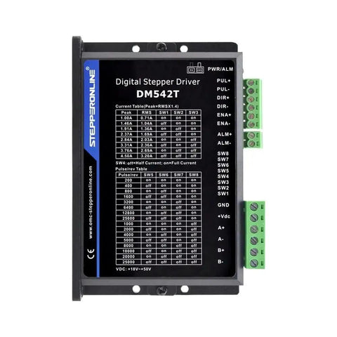 DM542T driver from 4 Axis CNC Router Kit With Nema 23 Open Loop Stepper Electronic Starter, and 250W Power Supply