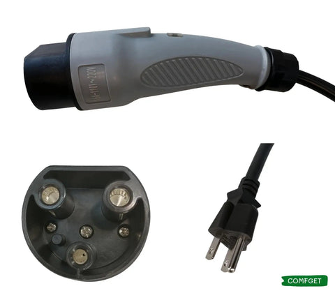 Heavy Duty 10 Ft Golf Cart Charge Cord Replaces Oem 2Cr910 For Madjax Denago Star Breezy Ev plug and connector details.