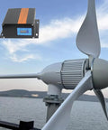 Kickin 2000W Wind Turbine Kit With 48V Off Grid System, 3 nylon blades, digital MPPT controller, outdoor setup