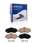 Front Brake Kit With Ceramic Rotors And Pads For Chrysler Town And Country Dodge Journey Grand Caravan Ram C V Routan Fits Only Single Piston Front Caliper Includes 11.89 Inch Rotors displayed with box and ceramic pads and hardware.